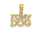 FJC Finejewelers 10 kt Yellow Gold I HEART MY DOG Charm 11 x 11 mm
