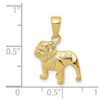 FJC Finejewelers 10 kt Yellow Gold Bulldog Charm 21 x 15 mm