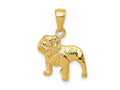 FJC Finejewelers 10 kt Yellow Gold Bulldog Charm 21 x 15 mm