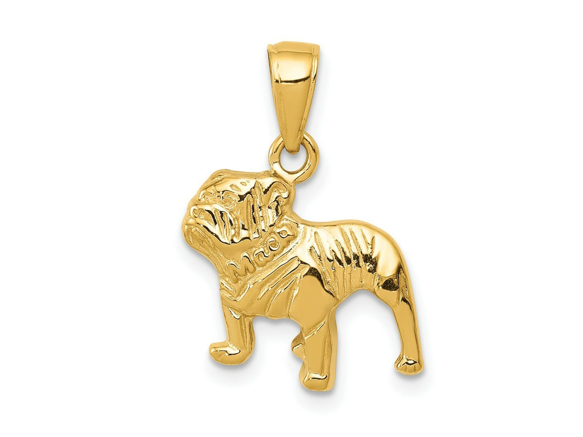 FJC Finejewelers 10 kt Yellow Gold Bulldog Charm 21 x 15 mm