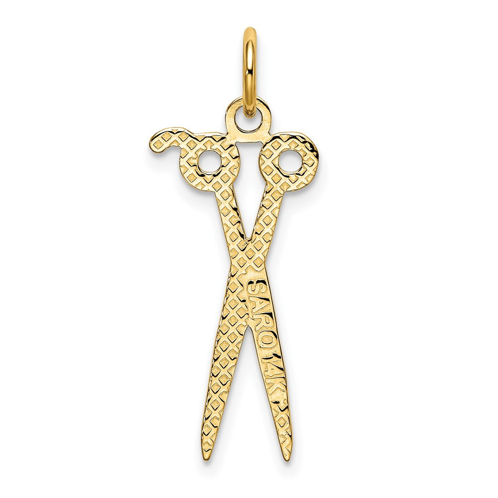FJC Finejewelers 10 kt Yellow Gold Scissors Charm 28 x 12 mm