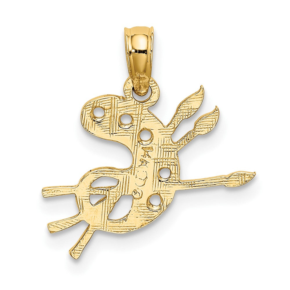 FJC Finejewelers 10 kt Yellow Gold Paint Pallet Charm 12 x 15 mm