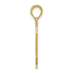 FJC Finejewelers 10 kt Yellow Gold Piano Charm 25 x 20 mm