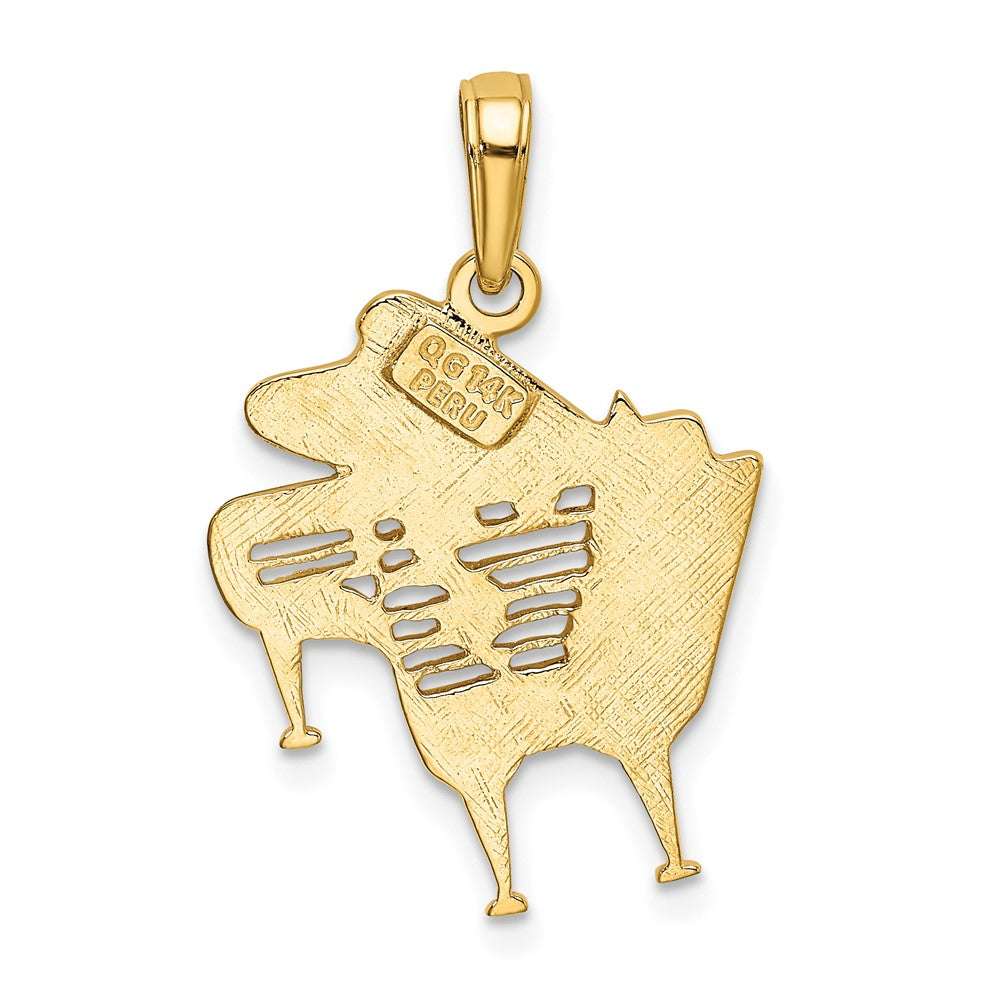 FJC Finejewelers 10 kt Yellow Gold Piano Charm 25 x 20 mm