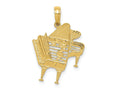 FJC Finejewelers 10 kt Yellow Gold Piano Charm 25 x 20 mm