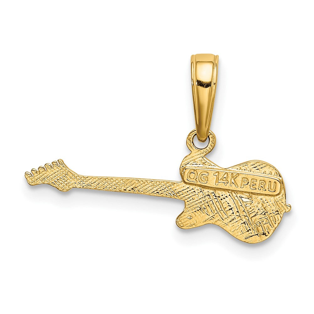 FJC Finejewelers 10 kt Yellow Gold Electric Guitar Charm 9 x 20 mm