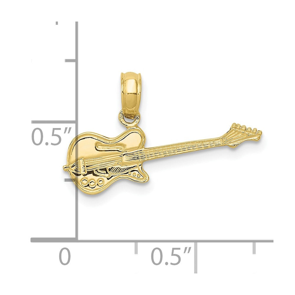 FJC Finejewelers 10 kt Yellow Gold Electric Guitar Charm 9 x 20 mm