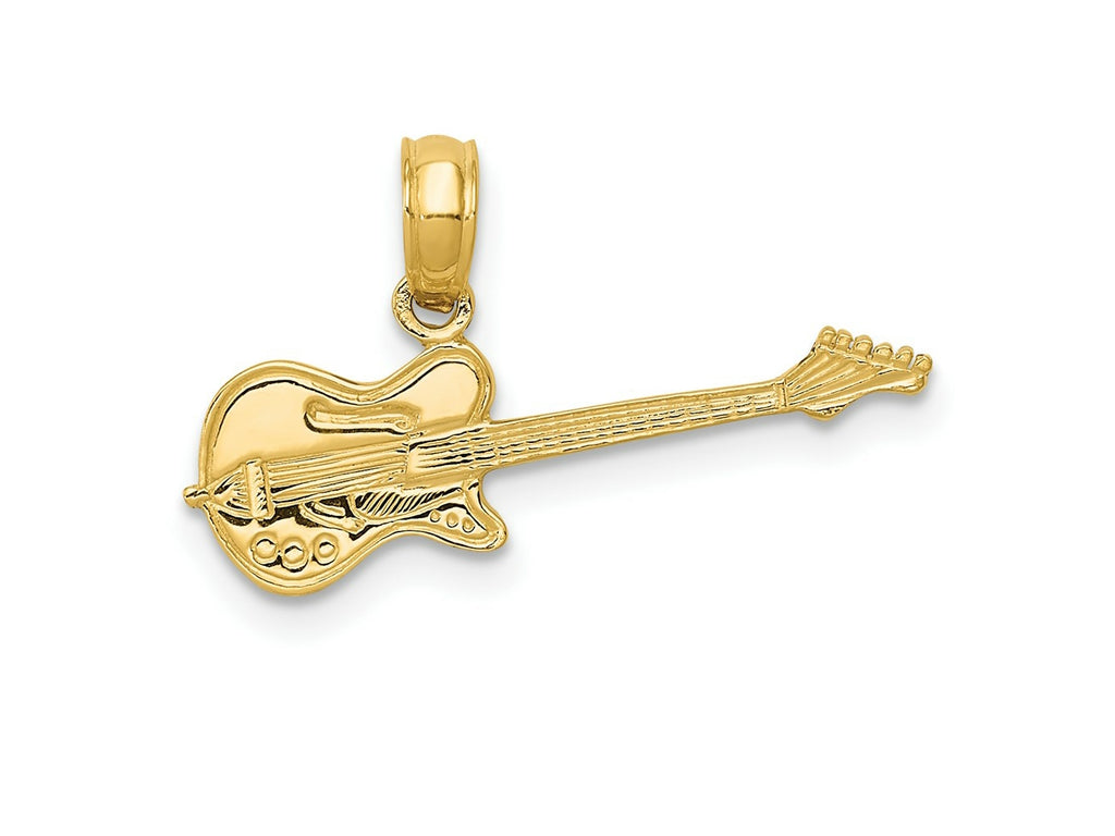 FJC Finejewelers 10 kt Yellow Gold Electric Guitar Charm 9 x 20 mm