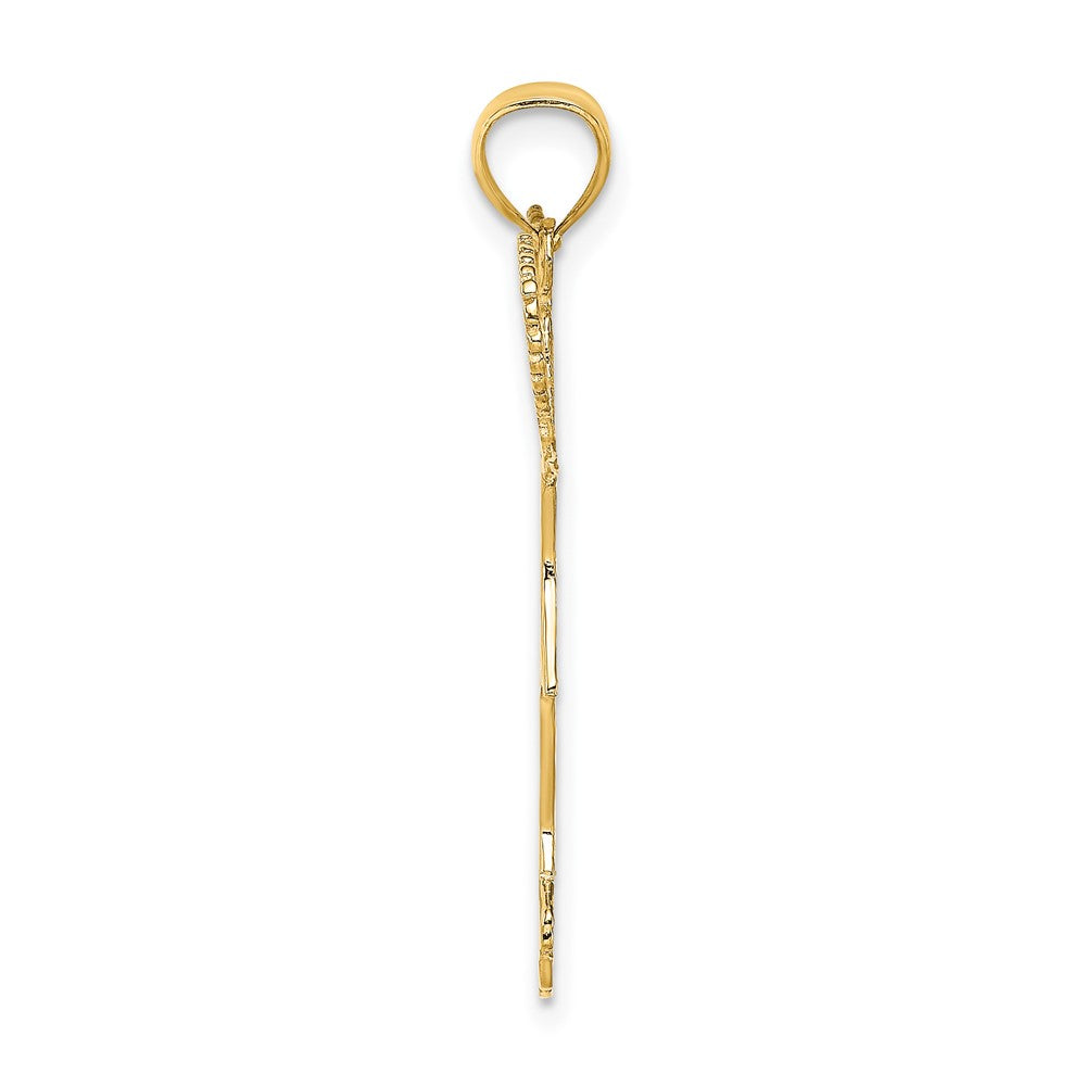 FJC Finejewelers 10 kt Yellow Gold Cheerleader with Pom-Poms Charm 26 x 18 mm