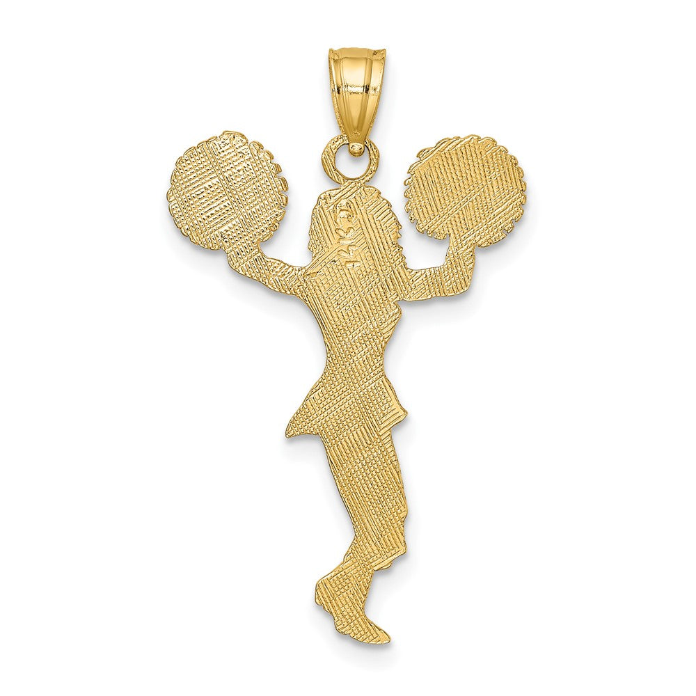 FJC Finejewelers 10 kt Yellow Gold Cheerleader with Pom-Poms Charm 26 x 18 mm