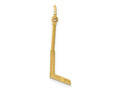 FJC Finejewelers 10 kt Yellow Gold Goalie Stick Charm 30 x 8 mm