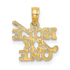 FJC Finejewelers 10 kt Yellow Gold HOLE IN ONE with Golf Club Charm 11 x 12 mm