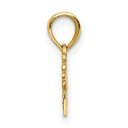 FJC Finejewelers 10 kt Yellow Gold TENNIS BUM with Racquet Charm 8 x 17 mm