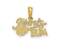FJC Finejewelers 10 kt Yellow Gold TENNIS BUM with Racquet Charm 8 x 17 mm