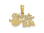FJC Finejewelers 10 kt Yellow Gold TENNIS BUM with Racquet Charm 8 x 17 mm