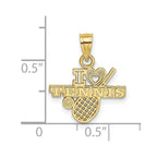 FJC Finejewelers 10 kt Yellow Gold I HEART TENNIS Charm 12 x 16 mm