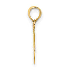 FJC Finejewelers 10 kt Yellow Gold I HEART TENNIS Charm 12 x 16 mm