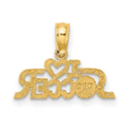 FJC Finejewelers 10 kt Yellow Gold I HEART SOCCER Charm 6 x 16 mm