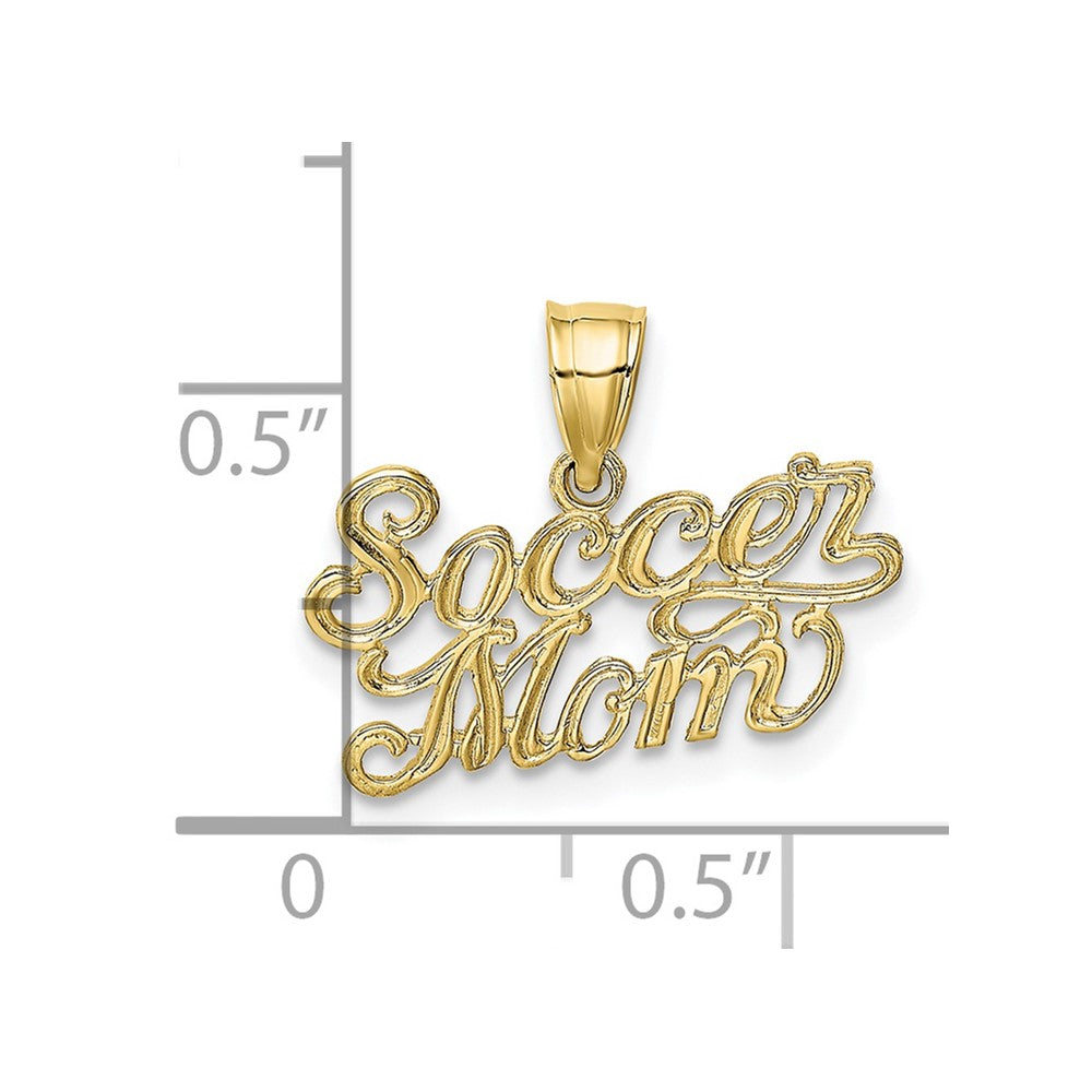 FJC Finejewelers 10 kt Yellow Gold SOCCER MOM Charm 10 x 17 mm