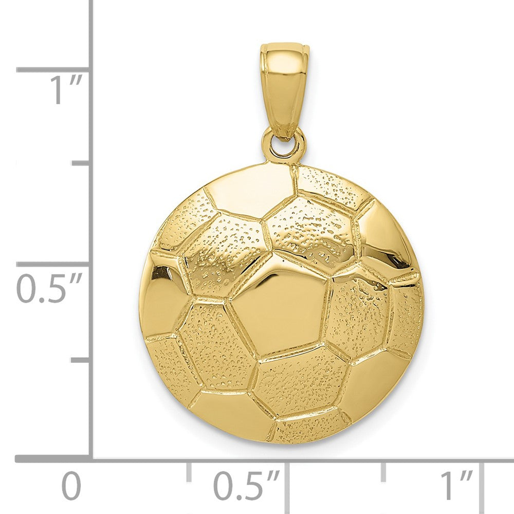 FJC Finejewelers 10 kt Yellow Gold Soccer Ball Charm 25 x 18 mm