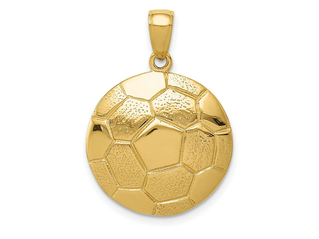 FJC Finejewelers 10 kt Yellow Gold Soccer Ball Charm 25 x 18 mm