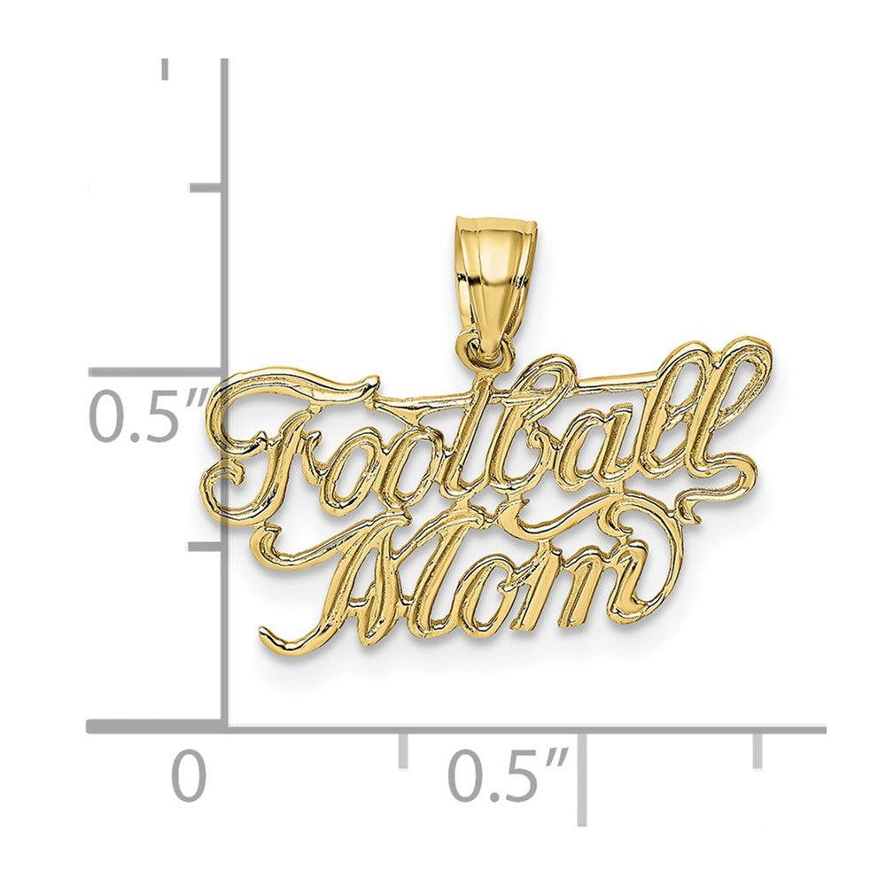 FJC Finejewelers 10 kt Yellow Gold FOOTBALL MOM Charm 10 x 21 mm