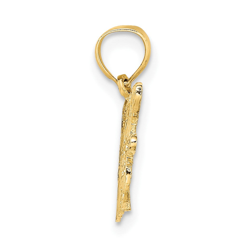 FJC Finejewelers 10 kt Yellow Gold FOOTBALL MOM Charm 10 x 21 mm