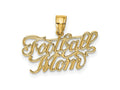 FJC Finejewelers 10 kt Yellow Gold FOOTBALL MOM Charm 10 x 21 mm