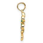 FJC Finejewelers 10 kt Yellow Gold 4-Leaf Clover Enameled Charm 20 x 10 mm