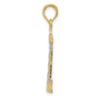 FJC Finejewelers 10 kt Yellow Gold and Rhodium Cape Hatteras Lighthouse Charm 27 x 10 mm