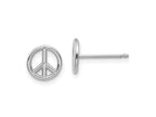 FJC Finejewelers 10 kt White Gold Button Polished Peace Symbol Post Earrings 8 mm x 8 mm