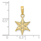 FJC Finejewelers 10 kt Yellow Gold Small Snowflake Charm 21 x 12 mm
