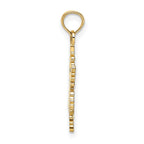 FJC Finejewelers 10 kt Yellow Gold Polished Snowflake Charm 21 x 15 mm