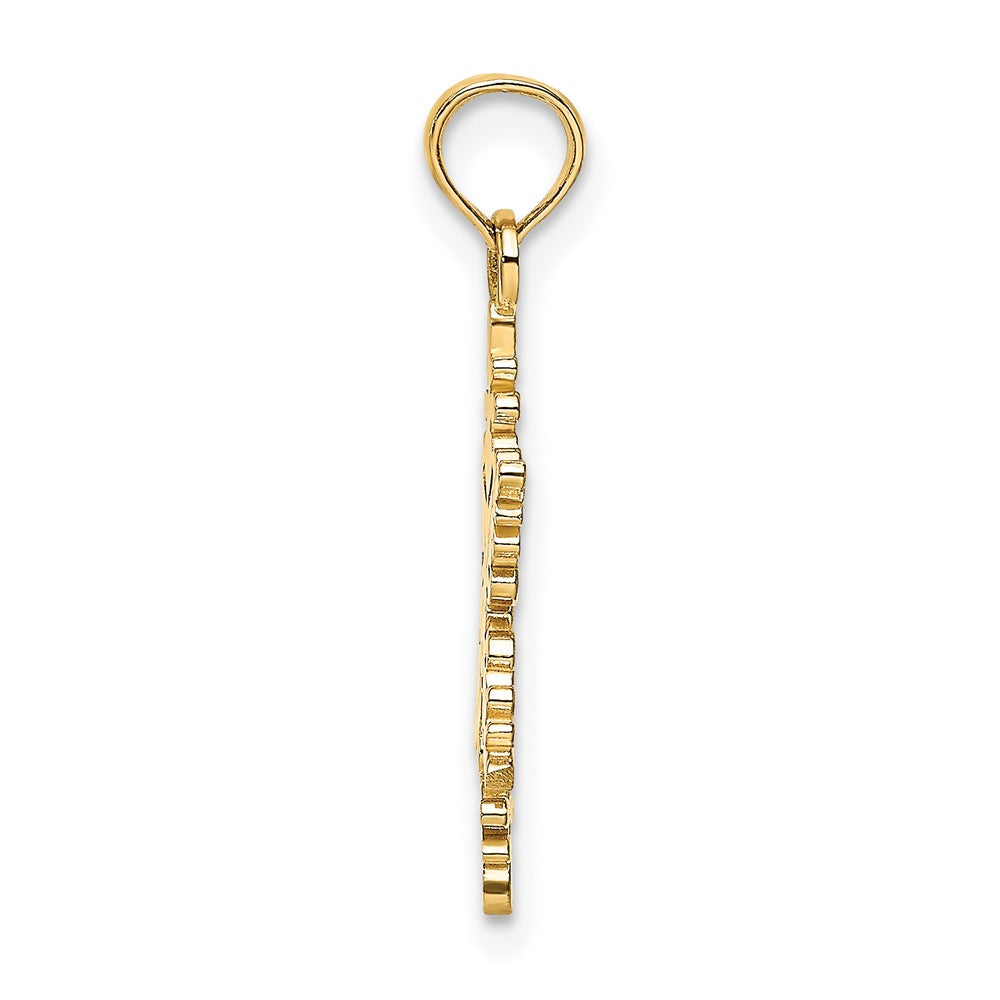 FJC Finejewelers 10 kt Yellow Gold Polished Snowflake Charm 21 x 15 mm