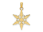 FJC Finejewelers 10 kt Yellow Gold Polished Snowflake Charm 21 x 15 mm