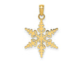 FJC Finejewelers 10 kt Yellow Gold Polished Snowflake Charm 21 x 15 mm