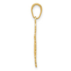 FJC Finejewelers 10 kt Yellow Gold Snowflake Charm 25 x 16 mm