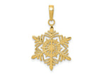 FJC Finejewelers 10 kt Yellow Gold Snowflake Charm 25 x 16 mm
