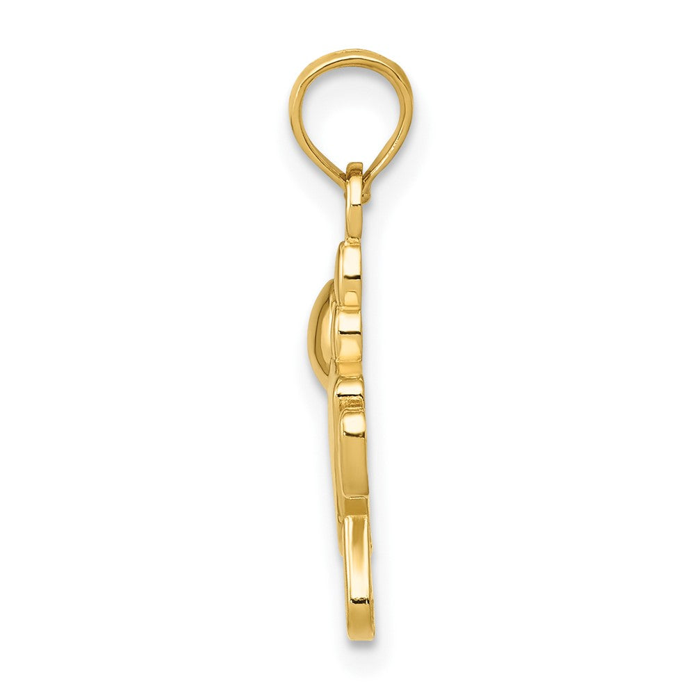 FJC Finejewelers 10 kt Yellow Gold Little Girl Charm 19 x 13 mm