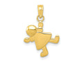 FJC Finejewelers 10 kt Yellow Gold Little Girl Charm 19 x 13 mm