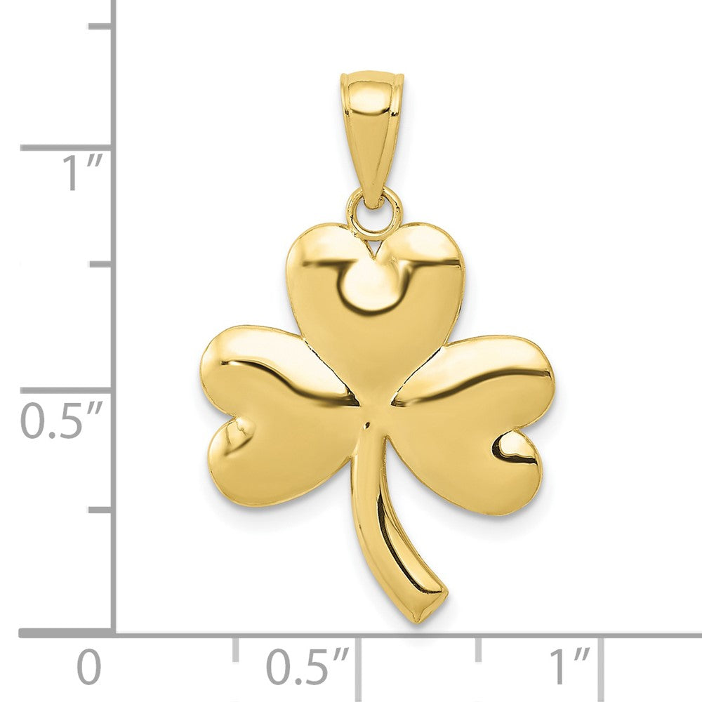 FJC Finejewelers 10 kt Yellow Gold Shamrock Charm 22 x 19 mm