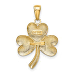 FJC Finejewelers 10 kt Yellow Gold Shamrock Charm 22 x 19 mm