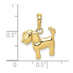 FJC Finejewelers 10 kt Yellow Gold Polished Dog Charm 12 x 15 mm