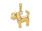 FJC Finejewelers 10 kt Yellow Gold Polished Dog Charm 12 x 15 mm