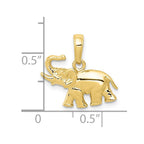 FJC Finejewelers 10 kt Yellow Gold Polished Elephant Charm 13 x 17 mm