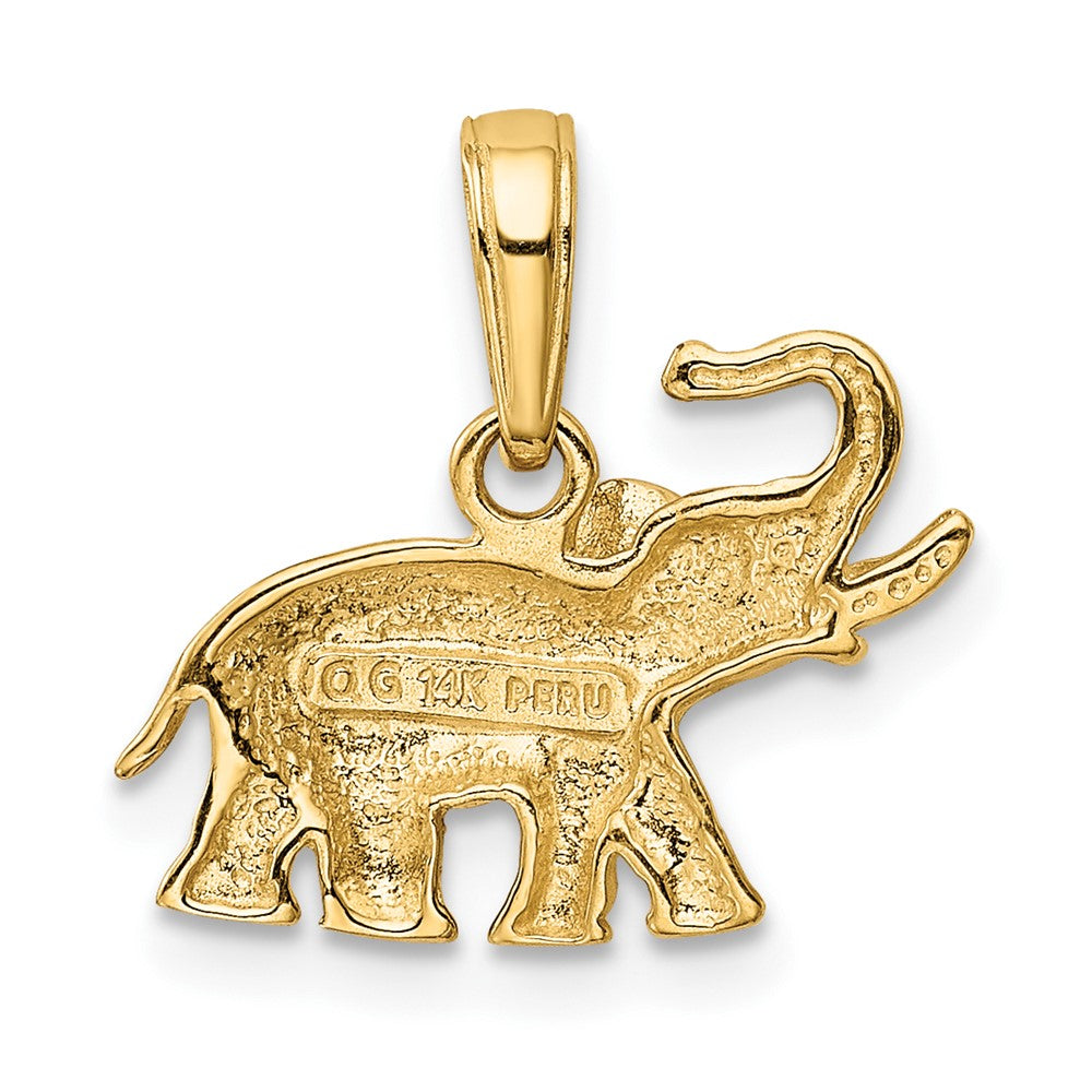 FJC Finejewelers 10 kt Yellow Gold Polished Elephant Charm 13 x 17 mm