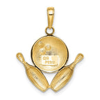 FJC Finejewelers 10 kt Yellow Gold Bowling Theme Charm 21 x 21 mm