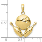 FJC Finejewelers 10 kt Yellow Gold Bowling Theme Charm 21 x 21 mm