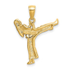 FJC Finejewelers 10 kt Yellow Gold Girl Karate Charm 25 x 19 mm