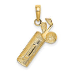 FJC Finejewelers 10 kt Yellow Gold Polished Golf Bag Charm 19 x 18 mm